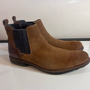 Josef Seibel Men’s Size 47 13.5  Jasper 50 Chelsea Leather Boots Brown Suede EUC